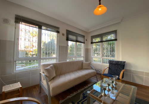 Seafront 2+1 Garden Floor Apartment for Sale in Oba